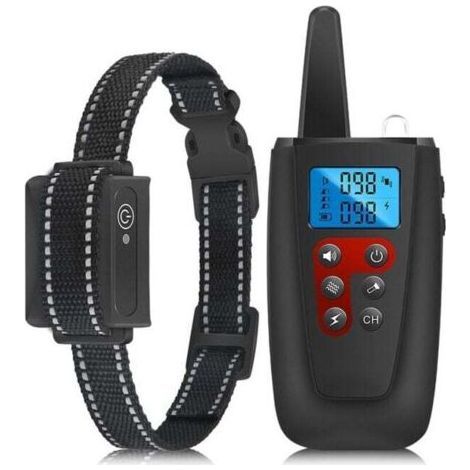 Dog Training Collar - 2 in 1 - 1000 Meter - Anti Bark Collar with Receiver Remote Control - Ip67 Waterproof - Rechargeable (1/4)