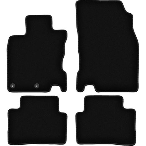 Alfombrillas básicas de terciopelo negro para: Nissan Rogue II SUV (2013-2020)