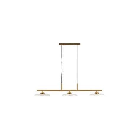 Plafond emily 3 lumières verre transparent 100x24x18 (1/5)