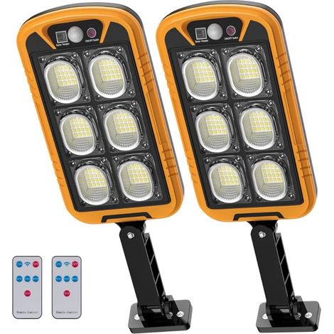 Solar-Außenlampe, moderner Stil, IP66, kabellos, Solar-Außenlampe mit Bewegungssensor, 150 W LED-Außenstrahler mit 3 Beleuchtungsmodi, 7000 K Licht für Garten/Garage usw. [2 Stück]