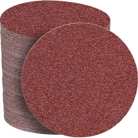 Disques Abrasifs 123mm Grain 40 Papier Poncer 100 Pièces no Trous Disque Poncage pour Ponceuse Excentrique (1/5)