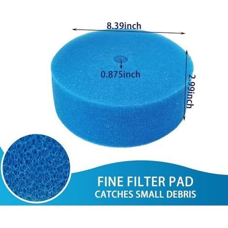 Ersatzfilterpatronen (je 2 Stück Grob- und Feinfilter) für Aquanique QFP900 und QFP1250UV, 871980012549 032264. (1/3)