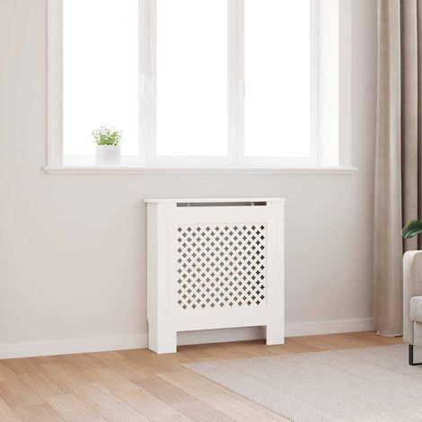 vidaXL Cubierta para radiador MDF blanco 78 cm (1/5)