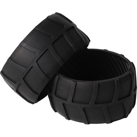 APEX Lot de 2 protections de roue en caoutchouc compatibles avec la roue avant du robot tondeuse Worx Landroid S300 WR130E. (1/5)