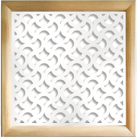 DROPS - Modules décoratifs en bois et PVC - Couleur : blanc - Dimension : 48x48 cm