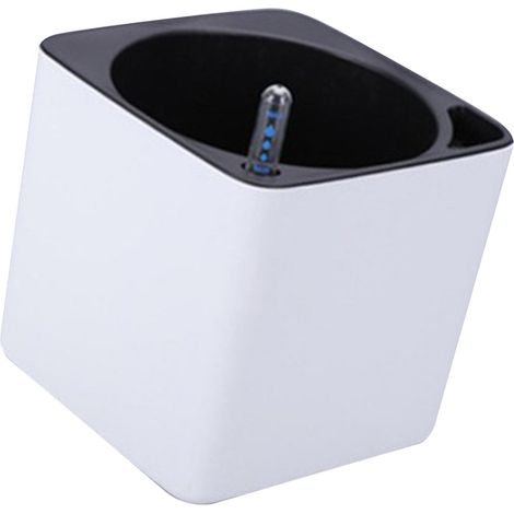 Pot De Fleurs à Arrosage Automatique En Plastique Avec Indicateur De Niveau D'eau Blanc L (1/5)