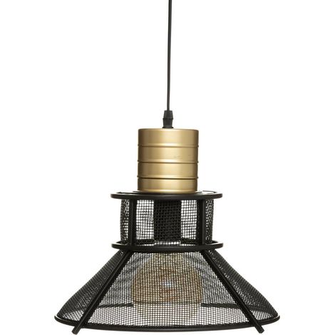 Lampada a sospensione in metallo nero rodo d32cm - Atmosphera créateur d'intérieur (1/4)