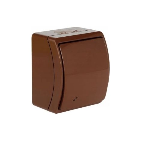 Interrupteur va-et-vient étanche marron IP44 KOALA (1/5)