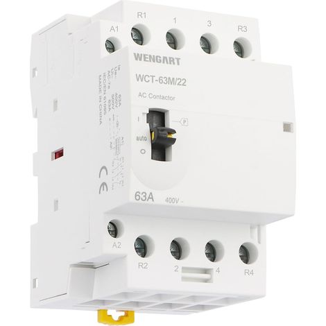 Manual/automatic contactor WCT-63M, AC230V, 63A, 2NO2NC, suitable for a variety of electrical appliances and systems (1/5)