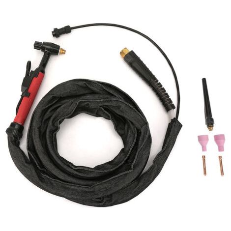 Torche de soudage TIG refroidie par air M16 pour poste à souder QQ150, kit d'électrodes M16 avec protection de 3,7 m (12 pi)