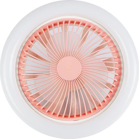 Ventilateur de plafond double fonction avec lampe E27, 3 vitesses de réglage, petit modèle pour chambre d'enfant ou chambre à coucher. (1/5)