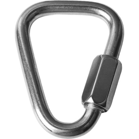 Maillon triangulaire à vis en acier inoxydable 316 avec boucle de verrouillage triangulaire pour l'escalade, le camping et la randonnée. (1/5)