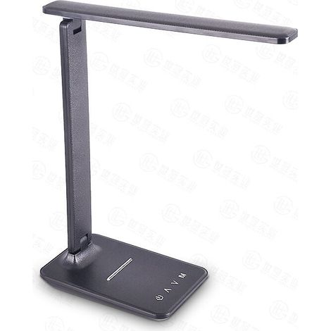 Lampe de bureau LED à intensité variable, lampe de lecture avec port de chargement USB, 5 modes d'éclairage, commande tactile, lampe à ongles pliable, idéale pour étudier et travailler.