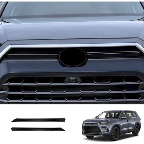 1 pair of front grille trim strips for 2024 Toyota Grand Highlander (1/4)