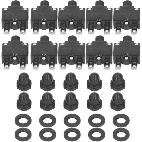 Fusible de relais à réinitialisation automatique 15A, interrupteur thermique, disjoncteur, protecteur de surcharge, étanche 125 250VAC 65VDC, 10 pièces (1/5)