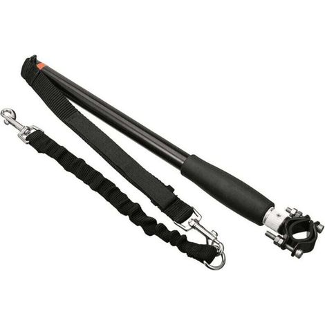 Dog Bike Leash – Rechargeable Leash with Built-in Walker, Black, Compatible with All Dogs