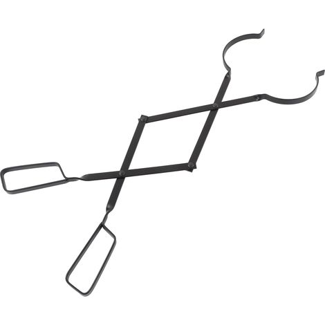 Pince à bûches en fer pour feu de camp, avec pince extensible pour l'intérieur et l'extérieur (1/5)
