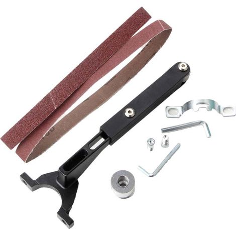 Winkelschleifer 100 mm umgebaut in Bandschleifer mit festem Halter für Rostentfernung (1/3)