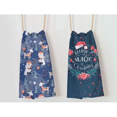 MS HOME Küchenhandtuch-Set/2x38x60/WEIHNACHTEN/1 (Aktion)