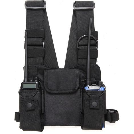 Applicable Holster Radio, Sac de Poitrine Utilitaire Universel pour Talkie-walkie Sacs de Harnais de Poche de Poitrine pour Talkie-Walkie pour Les Entraînements, Le Cyclisme, la Randonnée (1/5)