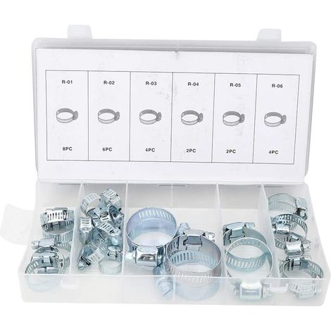 Schneckenantriebs-Klemmen-Set, 26-teilig
