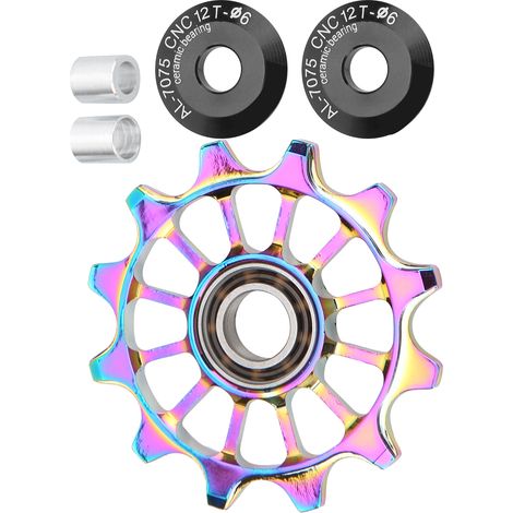 Poulie de guidage de roue de vélo MEIJUN 12T en alliage d'aluminium pour VTT, roulement en céramique, poulie arrière (1/5)