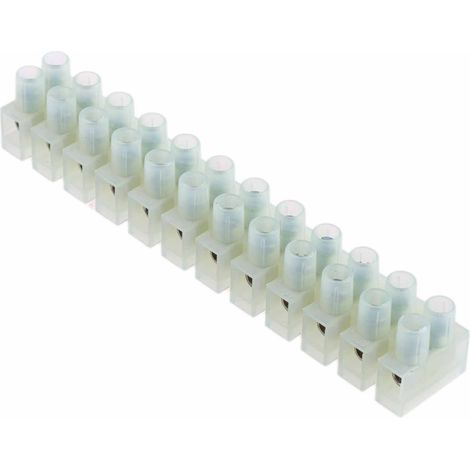 Bornier de raccordement RS PRO, 12 pôles , 8mm, A visser, 24A ( Prix pour Paquet de 5 ) (1/2)