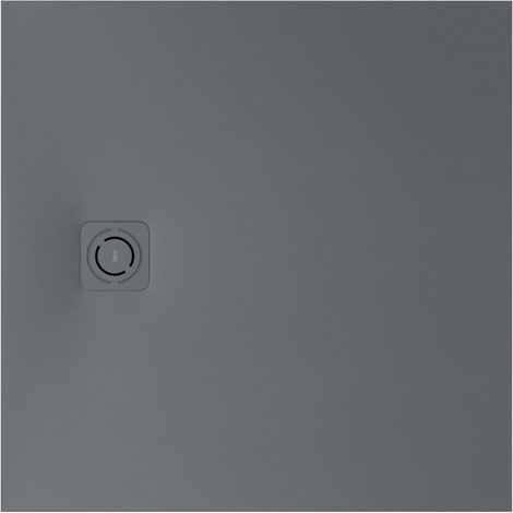 Roca – Receveur de douche à poser en Stonex – Dimensions 900x900mm – Hauteur 28mm – Grille Twist – Gris ardoise pour installation moderne (1/2)