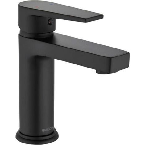 Mitigeur Lavabo Laiton Massif Robinet Salle Bain Monocommande Robinet Lavabo Mitigeur Salle de Bain Mat Noir