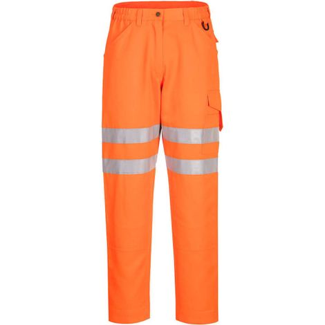 Pantalón ECO de alta visibilidad con bolsillos para rodilleras EC40 38 pulgadas Naranja