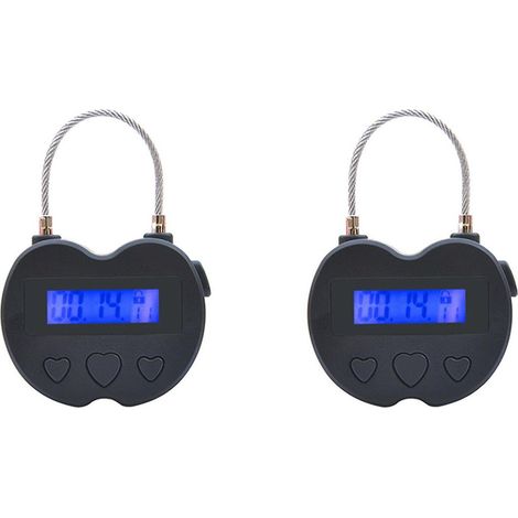 Zwei intelligente Zeitschaltuhren mit LCD-Bildschirm, USB-Ladetimer, schwarz, weiteres Zubehör für Schweißgeräte.