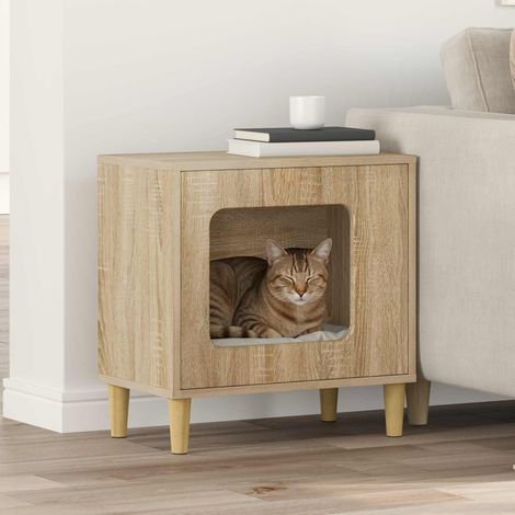 vidaXL Casa per Gatti Sonoma 51 x 30 x 52 cm Legno multistrato