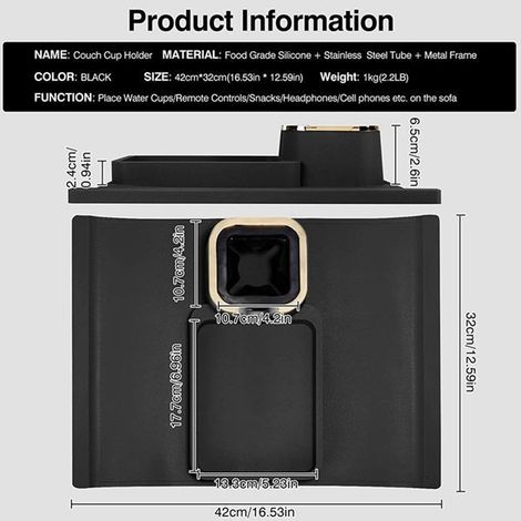 Creative sofa cup holders, sofa armrests, silicone coasters, sofa cup holders, beverage racks, heat-insulating mats, placemats, cork coasters (1/5)