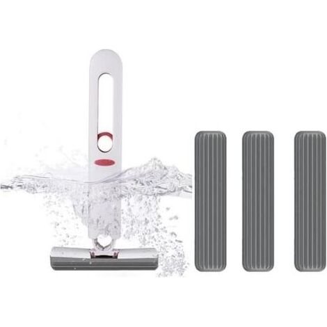 Mini Vadrouille De Nettoyage De Bureau Lavable À La Main,Balai Éponge Avec Fonction Essorage, Portable Mop Vadrouille De Nettoyage (1/4)
