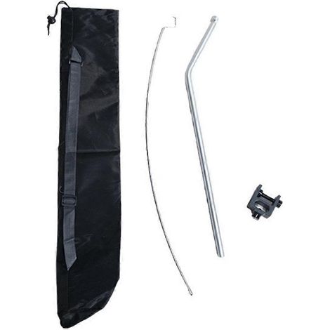 Support de lampe de camping en alliage d'aluminium détachable, poteau de suspension portable argenté pour lampe de camping extérieure (1/5)