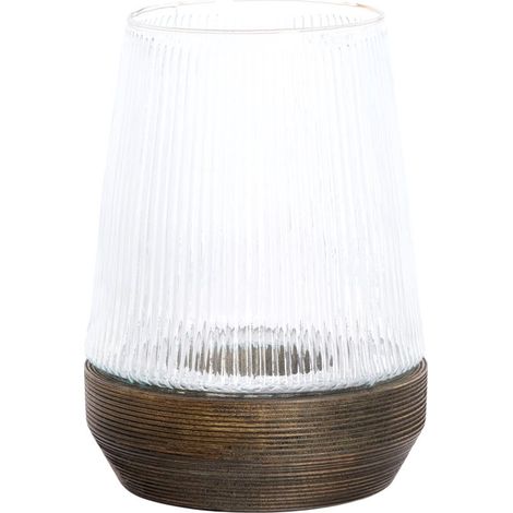 Lanterne Light & Living MINAS en verre à rayures transparent sur (1/2)
