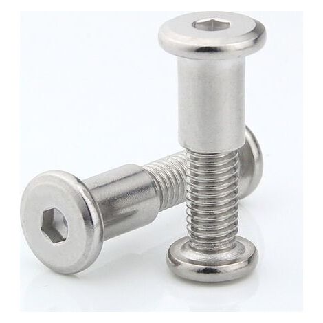 Boulons de Fixation de Hexagonal Vis de Connexion en Meuble M6 x 35MM Connecteur d'armoire Fileté，10Pcs (1/5)