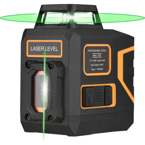 Niveau laser 5 lignes 30m – auto-nivelant, rotation H360°/V120°, faisceau vert, rechargeable, 4 modes. (1/5)