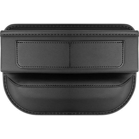 Organisateur de siège de voiture, boîte de rangement pour siège de voiture, multifonction, en cuir synthétique, pour téléphone portable, lunettes, portefeuille, cartes, pièces de monnaie (1/4)