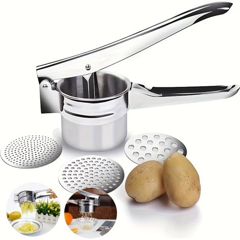 Presse - purée de pommes de terre 3 en 1, acier inoxydable, purée de fruits, Concasseur de légumes (1/5)
