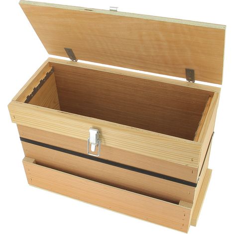 Caisse à outils en bois pour apiculture – Compartiment avec crémaillères pour cadres – Casier pour outils apicoles – Finitions soignées – Apiculture.Net (1/2)