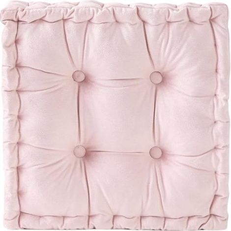 Stuhlkissen, weiches, quadratisches Samtkissen mit Schleife, bequemes Kissen für den Innenbereich, geeignet für Büro, Küche und Esszimmer (rosa, 40 x 40 cm) (1/2)