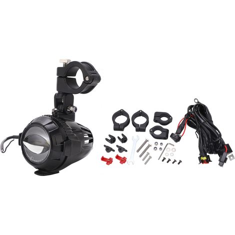 Paire de feux de brouillard LED moto 71mm, kit 30W, 6500K, 1100lm, lentille transparente, remplacement pour R1200GS F850GS (1/5)