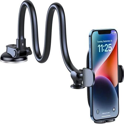 Support de téléphone pour pare-brise en voiture [Bras flexible de 33 cm] Support de téléphone pour tableau de bord (1/5)