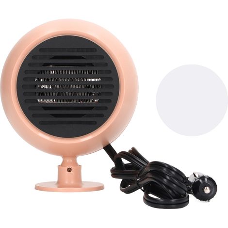 Chauffage voiture portable 12V rose, dégivreur pare-brise rotatif multi-angles pour désembuage rapide (1/5)