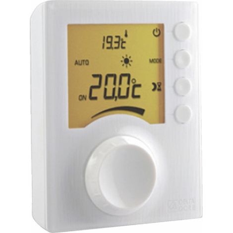 Delta Dore – Thermostat digital à piles pour chaudière – Alimentation 2 piles LR03 – Plage de réglage 5 à 30°C – Écran rétro éclairé – Classe IV