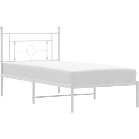 Maison Exclusive - Giroletto con Testiera Metallo Bianco 100x200 cm