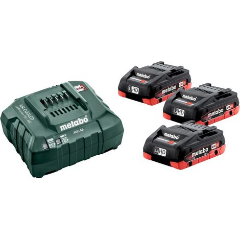 Energiepaket 18V LIHD (3x4,0 AH) mit Ladegerät ASC 55 - METABO 685132000 (1/5)