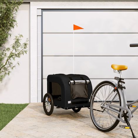 Pet Bike Trailer Black Oxford Fabric and Iron vidaXL