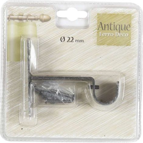 Supporto parete Cintacor nero Ø22 mm (1/2)